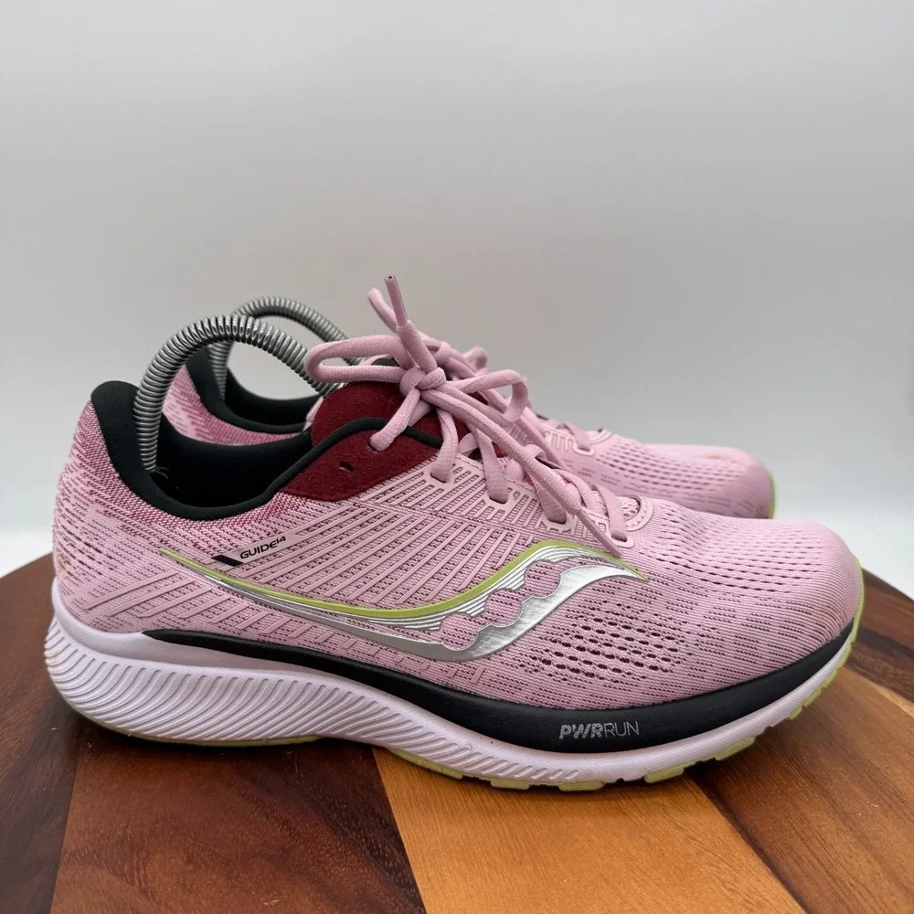 Saucony Ride 14 Shoes Womens 10.5 Running Pink Purple‎ Athletics Gym Sneakers